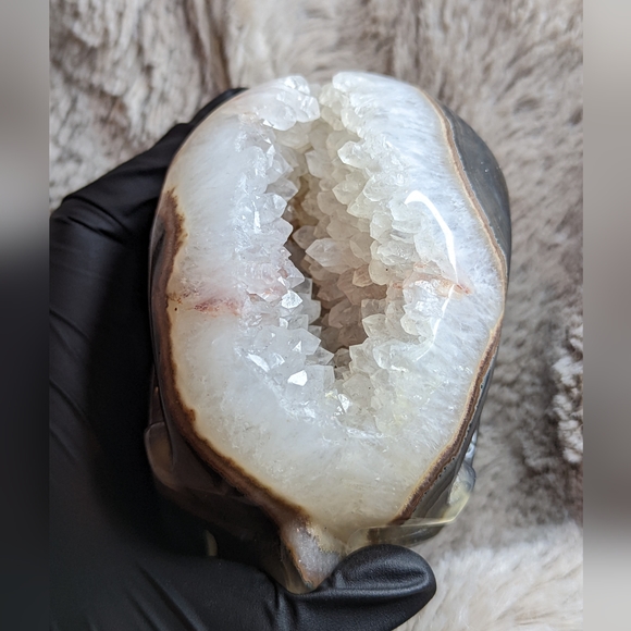 Large Druzy Agate Skull - Picture 7 of 8